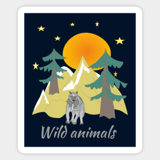 Wolf Wild animals Magnet